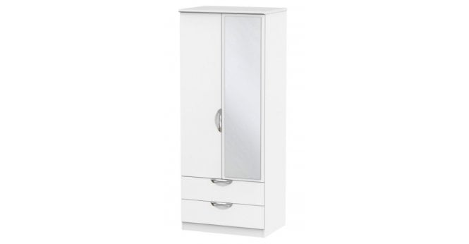 Welcome Camden 2ft6in 2 Drawer Mirror Wardrobe
