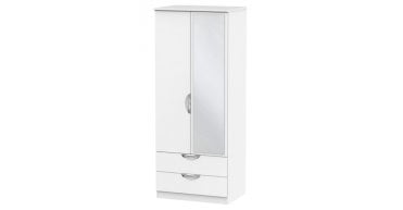 Camden 2ft6in 2 Drawer Mirror Wardrobe