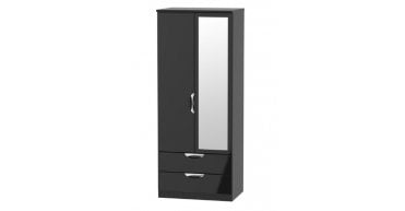 Camden 2ft6in 2 Drawer Mirror Wardrobe