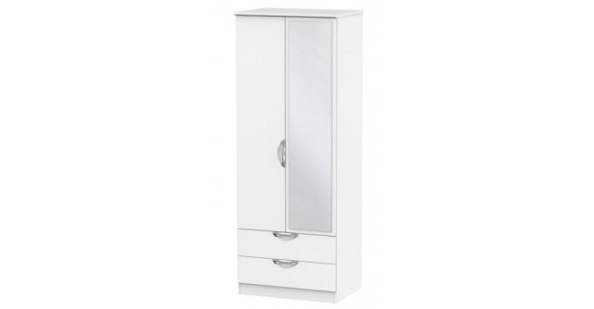 Welcome Camden Tall 2ft6in 2 Drawer Mirror Wardrobe
