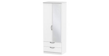 Camden Tall 2ft6in 2 Drawer Mirror Wardrobe