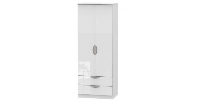 Welcome Camden Tall 2ft6in 2 Drawer Wardrobe