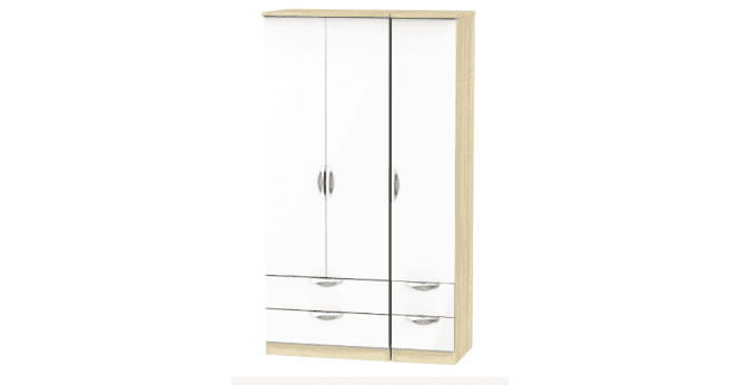 Welcome Camden  Tall Triple 2 Drawer + Drawer Wardrobe