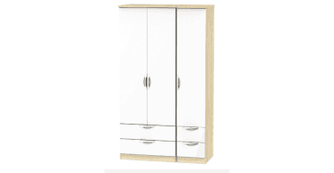 Camden  Tall Triple 2 Drawer + Drawer Wardrobe