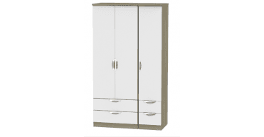 Camden  Tall Triple 2 Drawer + Drawer Wardrobe