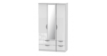 Camden Tall Triple 2 Drawer Mirror + Drawer Wardrobe