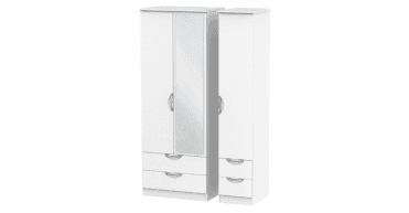 Camden Tall Triple 2 Drawer Mirror + Drawer Wardrobe