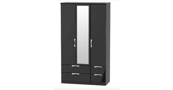Welcome Camden Tall Triple 2 Drawer Mirror + Drawer Wardrobe