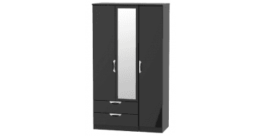 Camden Tall Triple 2 Drawer Mirror Wardrobe