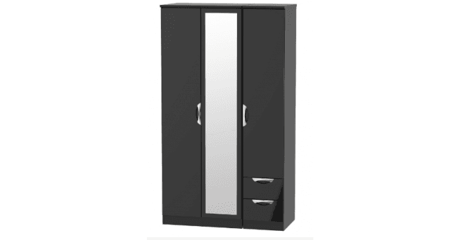 Welcome Camden Tall Triple Mirror + Drawer Wardrobe