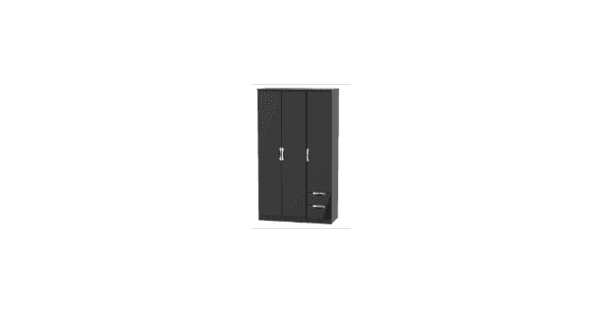 Welcome Camden  Tall Triple Plain + Drawer Wardrobe