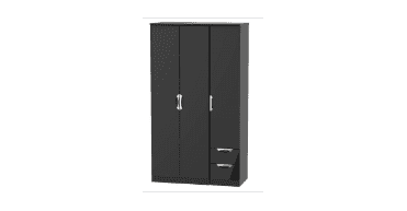 Camden  Tall Triple Plain + Drawer Wardrobe