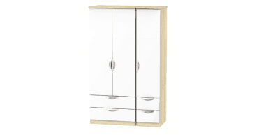 Camden Triple 2 Drawer + Drawer Wardrobe