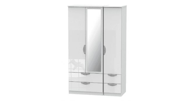 Welcome Camden Triple 2 Drawer Mirror + Drawer Wardrobe
