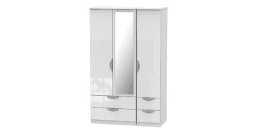 Camden Triple 2 Drawer Mirror + Drawer Wardrobe