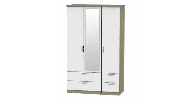 Welcome Camden Triple 2 Drawer Mirror + Drawer Wardrobe