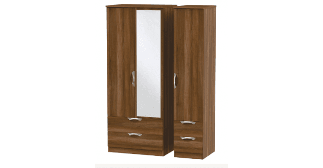 Welcome Camden Triple 2 Drawer Mirror + Drawer Wardrobe