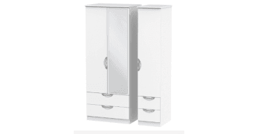 Camden Triple 2 Drawer Mirror + Drawer Wardrobe