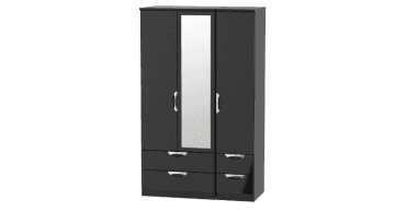 Camden Triple 2 Drawer Mirror + Drawer Wardrobe