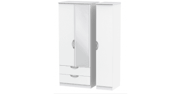 Camden Triple 2 Drawer Mirror Wardrobe