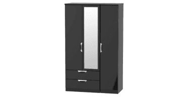 Camden Triple 2 Drawer Mirror Wardrobe
