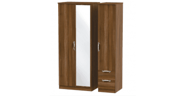 Camden Triple Mirror + Drawer Wardrobe