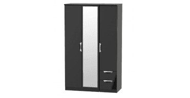 Camden Triple Mirror + Drawer Wardrobe