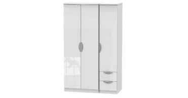 Camden Triple Plain + Drawer Wardrobe