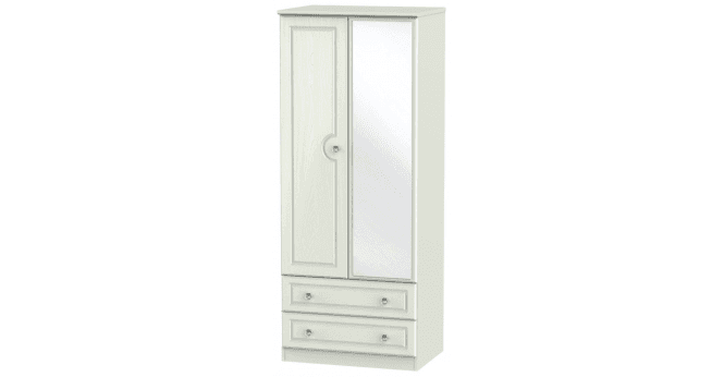 Welcome Crystal 2ft6in 2 Drawer Mirror Wardrobe