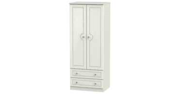 Crystal 2ft6in 2 Drawer Wardrobe