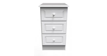 Crystal 3 Drawer Bedside Cabinet