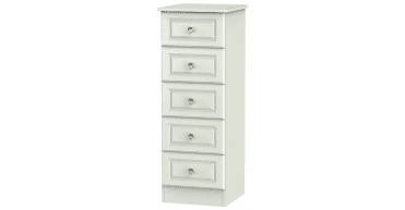Crystal 5 Drawer Bedside Cabinet