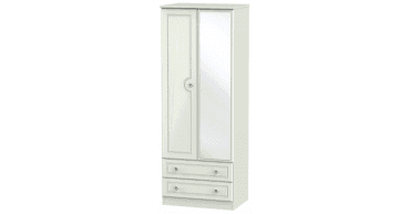 Crystal Tall 2ft6in 2 Drawer Mirror Wardrobe
