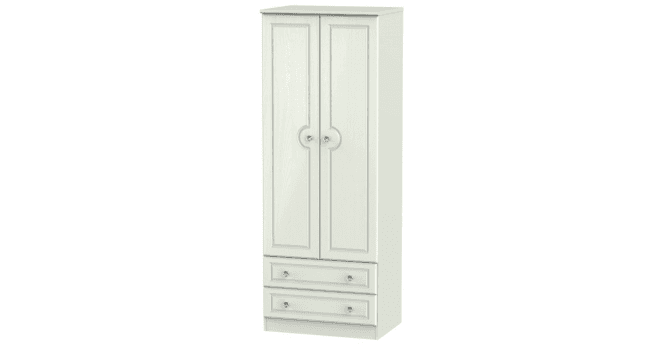 Welcome Crystal Tall 2ft6in 2 Drawer Wardrobe