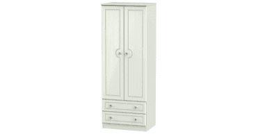 Crystal Tall 2ft6in 2 Drawer Wardrobe