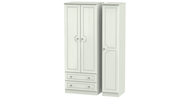 Welcome Crystal Tall Triple 2 Drawer Wardrobe