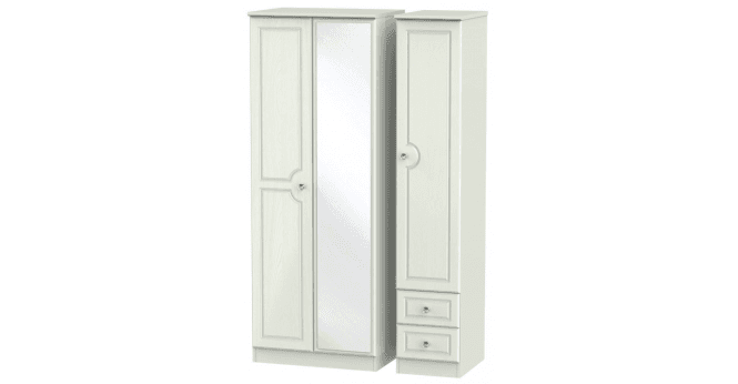 Welcome Crystal Tall Triple Mirror + Drawer Wardrobe