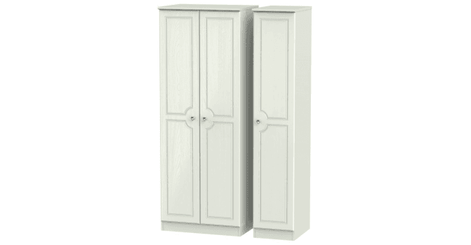 Welcome Crystal Tall Triple Plain Wardrobe
