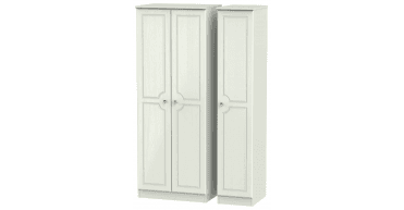 Crystal Tall Triple Plain Wardrobe