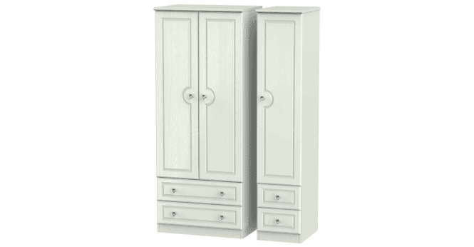 Welcome Crystal Triple 2 Drawer + Drawer Wardrobe