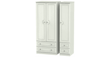 Crystal Triple 2 Drawer + Drawer Wardrobe
