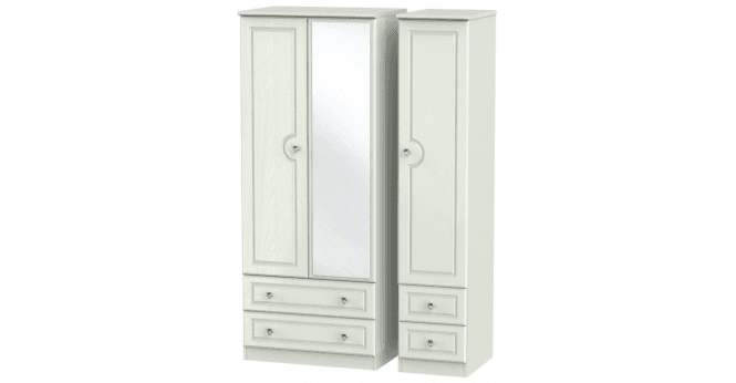 Welcome Crystal Triple 2 Drawer Mirror + Drawer Wardrobe