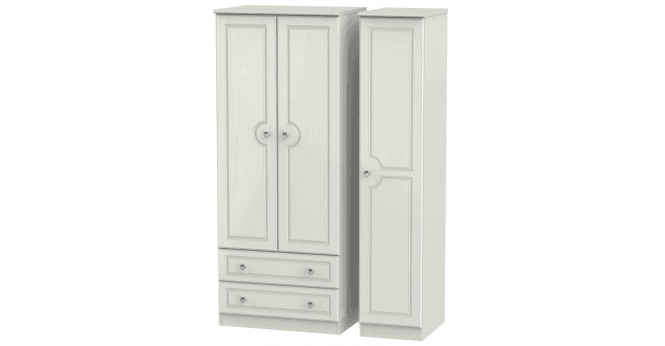 Welcome Crystal Triple 2 Drawer Wardrobe