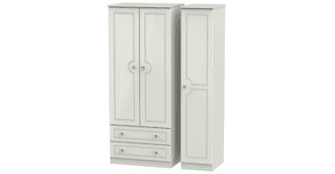 Crystal Triple 2 Drawer Wardrobe