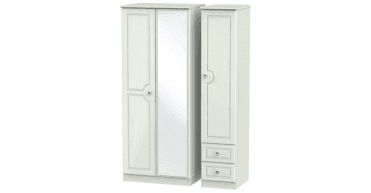 Crystal Triple Mirror + Drawer Wardrobe