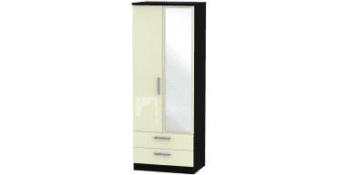 Knightsbridge 2ft6in 2 Drawer Mirror Wardrobe