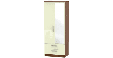 Knightsbridge 2ft6in 2 Drawer Mirror Wardrobe