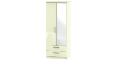 Knightsbridge 2ft6in 2 Drawer Mirror Wardrobe