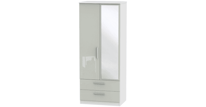 Welcome Knightsbridge 2ft6in 2 Drawer Mirror Wardrobe
