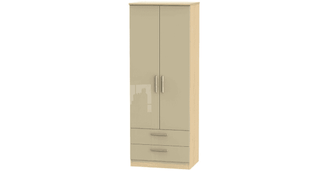 Welcome Knightsbridge 2ft6in 2 Drawer Wardrobe
